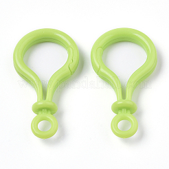 Opaque Solid Color Bulb Shaped Plastic Push Gate Snap Keychain Clasp Findings&nbsp;LS-KY-T021-01F