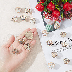 16Pcs 4 Colors Cat's Paw Print Alloy Button Pins for Jeans&nbsp;BUTT-GO0002-06