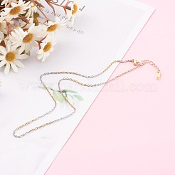 304 Stainless Steel Cable Chain Necklaces & Bracelets Jewelry Sets&nbsp;SJEW-JS01186