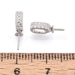 925 Sterling Silver Micro Pave Cubic Zirconia Pendant Bails&nbsp;STER-N016-89P