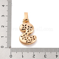 Brass Micro Pave Cubic Zirconia Pendants&nbsp;KK-C076-29S-G02