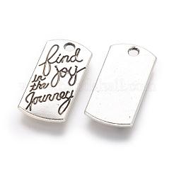 Tibetan Style Alloy Rectangle Pendants&nbsp;X-TIBEP-Q043-049-RS