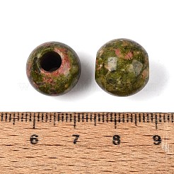 Natural Unakite European Beads&nbsp;G-Q602-09B-09