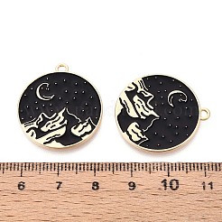Eco-Friendly Alloy Enamel Pendants&nbsp;ENAM-Q437-038-NR