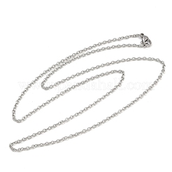 Non-Tarnish 304 Stainless Steel Cable Chain for Necklace&nbsp;STAS-E052-61P-55cm