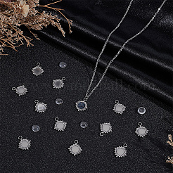 DIY Blank Dome 304 Stainless Steel Sun Pendants Making Kits&nbsp;DIY-UN0006-59