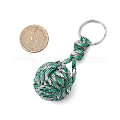 Polyester Braid Ball Stainless Steel Keychains&nbsp;KEYC-JKC01119