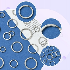 5 Styles 304 Stainless Steel Keychain Clasp Findings&nbsp;STAS-FS0001-56