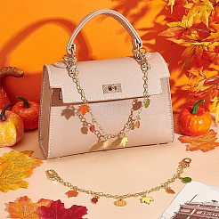 Autumn Theme Leaf & Pumpkin Alloy Enamel Bag Handles&nbsp;FIND-PH0009-21