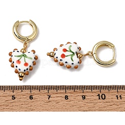 Brass Hoop Dangle Earrings&nbsp;KK-CBA8324-26G-03