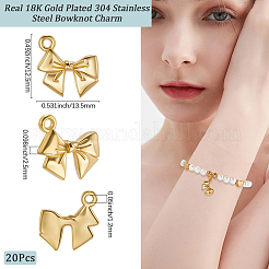 20Pcs 304 Stainless Steel Charms&nbsp;STAS-BBC0007-73G
