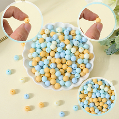 500Pcs Rubberized Style Imitated Silicone Acrylic Beads&nbsp;OACR-SP0001-33F
