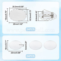 Blank Oval Brooch Making Kit&nbsp;DIY-UN0005-20