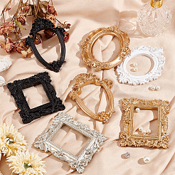 12Pcs 12 Styles Vintage Resin Picture Frame&nbsp;AJEW-AN0007-29