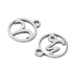 12Pcs 12 Style 201 Stainless Steel Charms&nbsp;STAS-YW0001-33