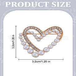 1Pc Alloy Heart Kilt Pins&nbsp;JEWB-LP0004-07