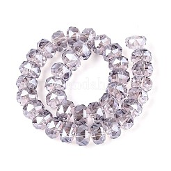 Electroplate Transparent Glass Beads Strands&nbsp;EGLA-N022-04A-D15