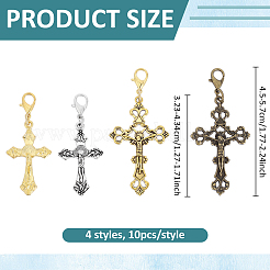 40Pcs 4 Style Alloy Pendant Decorations&nbsp;HJEW-ME00086