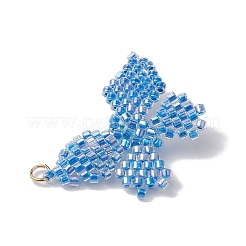 Glass Seed Beaded Pendants&nbsp;PALLOY-MZ00230-01