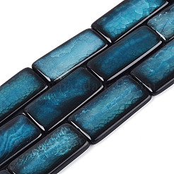 Dyed & Heated Natural Crackle Agate Beads Strands&nbsp;G-N359-11A-01