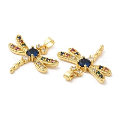 Brass Micro Pave Cubic Zirconia Pendants&nbsp;KK-M249-13G