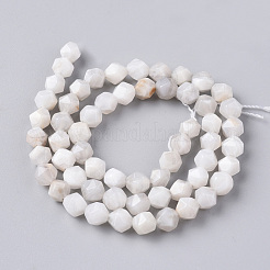 Natural White Crazy Lace Agate Beads Strands&nbsp;G-F668-03-6mm