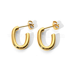 Oval 304 Stainless Steel Stud Earrings&nbsp;RS0280