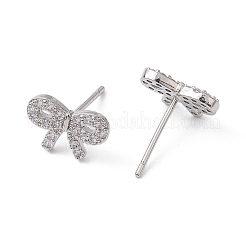 Bowknot Brass Stud Earrings&nbsp;EJEW-M245-02P