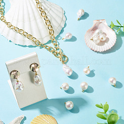 10Pcs Natural Baroque Pearl Keshi Pearl Pendants&nbsp;PALLOY-TA00377