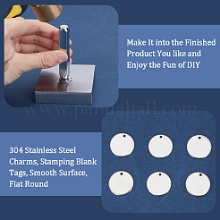 60Pcs Stainless Steel Pendants&nbsp;STAS-CY0001-10