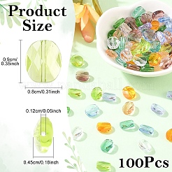 100Pcs 10 Styles Glass Imitation Austrian Crystal Beads&nbsp;GLAA-YW0005-64