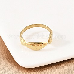 304 Stainless Steel Open Cuff Rings for Women&nbsp;RJEW-A089-01A-G