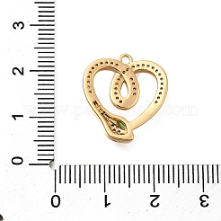 Brass Micro Pave Cubic Zirconia Pendants&nbsp;KK-B147-06C-G