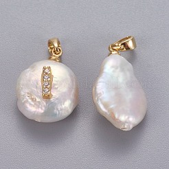 Natural Cultured Freshwater Pearl Pendants&nbsp;KK-L187-A-01I