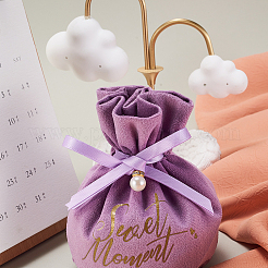 Velvet Jewelry Drawstring Gift Bags&nbsp;ABAG-CJC0003-03C