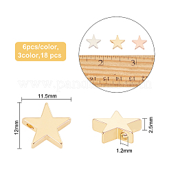 18Pcs 3 Colors Brass Charms&nbsp;KK-BC0001-67