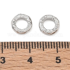 Brass Textured Linking Rings&nbsp;KK-D289-32P