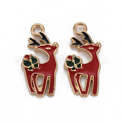 Alloy Enamel Pendants&nbsp;X-ENAM-S126-063-NR