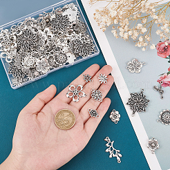 120Pcs 12 Styles Tibetan Style Zinc Alloy Connector Charms&nbsp;FIND-PH0005-74