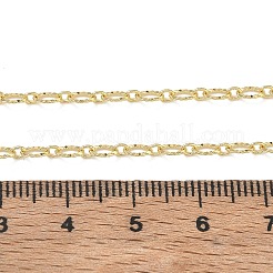 3MM Brass Textured Oval Link Chain Necklaces for Women&nbsp;KK-CBA2293-13G