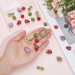 25Pcs 5 Styles Handmade Porcelain Beads&nbsp;PORC-PA0001-52