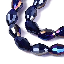 Electroplate Transparent Glass Beads Strands&nbsp;GL-N002-01A-A20