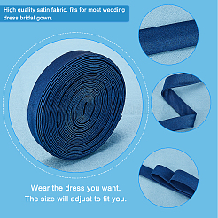 Cloth Cord for Women's Wedding Dress Zipper Replacement&nbsp;SRIB-WH0007-08B