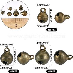 240Pcs 3 Style Brass Charms&nbsp;KK-CA0003-10