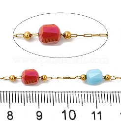 Handmade 304 Stainless Steel Beaded Chains&nbsp;CHS-L031-10G