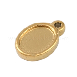 Ion Plating(IP) 304 Stainless Steel Rack Plating Pendant Cabochon Settings&nbsp;STAS-U019-40G