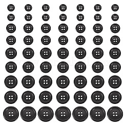 136Pcs 5 Style Resin Buttons&nbsp;RESI-TA0004-09A