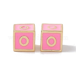 Rack Plating Brass Enamel Beads&nbsp;KK-B060-04G-05O