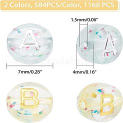 2 Colors Plating Transparent Acrylic Beads&nbsp;TACR-CA0001-03