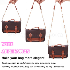 3Pcs 3 Style PU Leather Curb Chain Bag Straps&nbsp;FIND-WR0010-42A